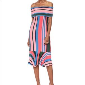 Ella Moss Nora Off The Shoulder Flamingo Dress